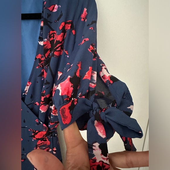 Rachel Roy Blue Floral Wrap Dress - Picture 2 of 3